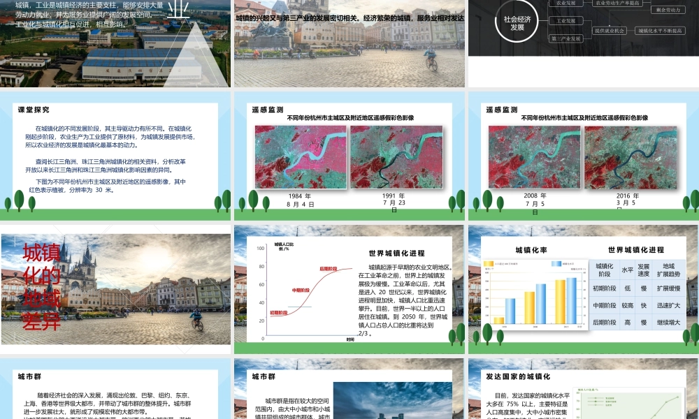 2.3城镇化进程及影响-名师课堂-优质课件-高一地理新教材湘教必修二.pptx