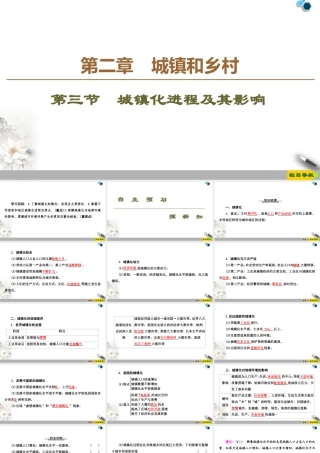 高一地理新教材湘教必修第二册 第2章 第3节　城镇化进程及其影响.ppt
