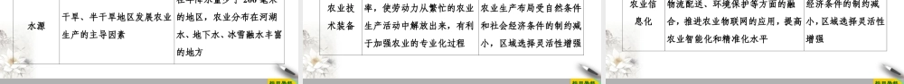 高一地理新教材湘教必修第二册 第3章 第1节　农业区位因素与农业布局.ppt