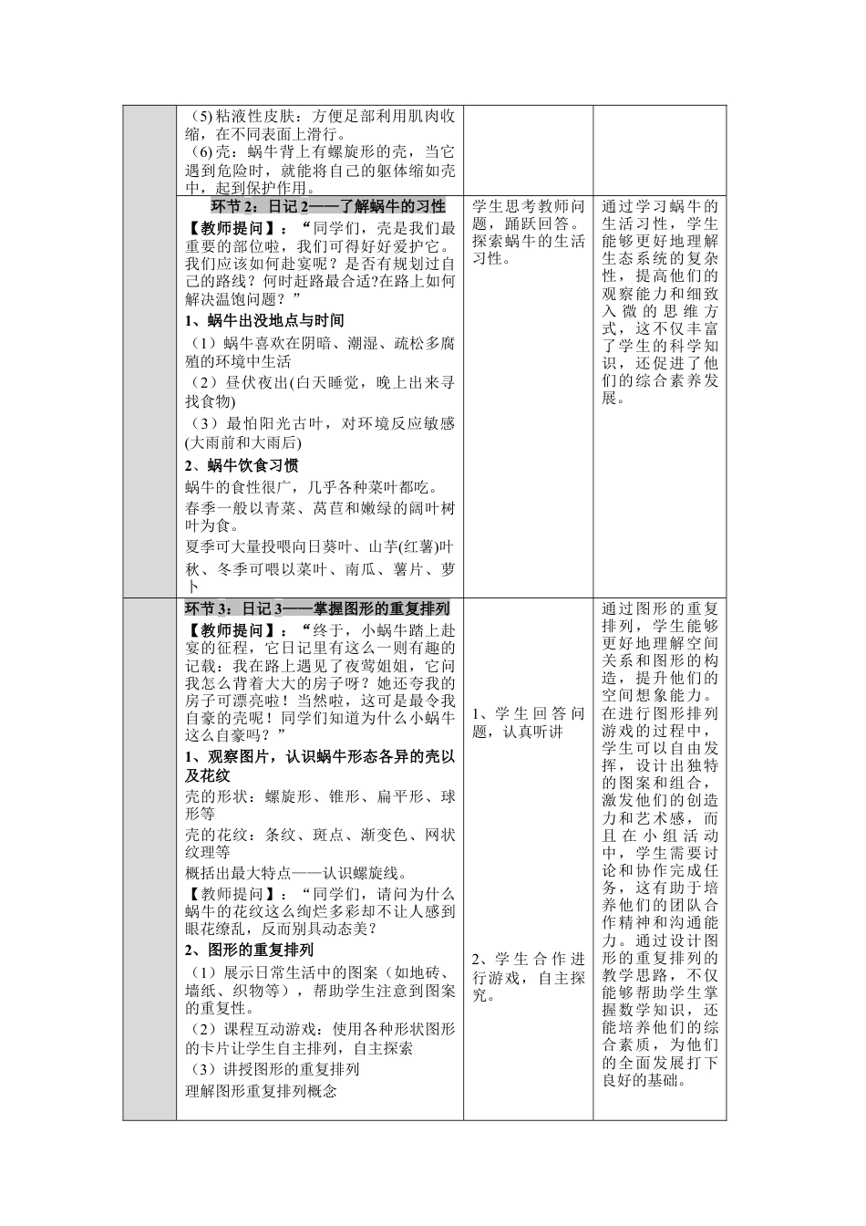 湘美版小学美术一年级下册第三单元第1课《小蜗牛慢慢爬》教学设计.doc_第3页