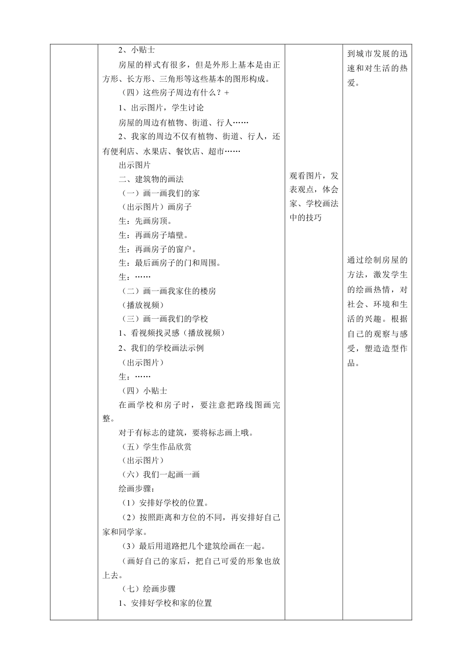 【湘版】美术  一年级上册    第一单元    5  你的家 我的家  课时教案.doc_第2页