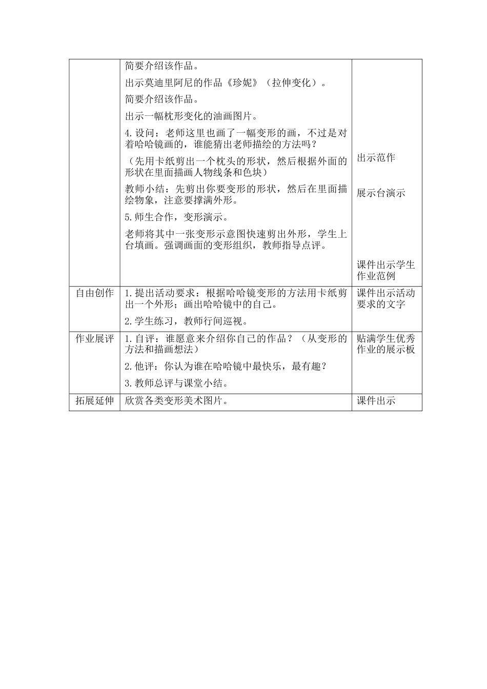 湘美版四年级美术下册-《变形的魅力》精品教案（活动一）.doc_第2页