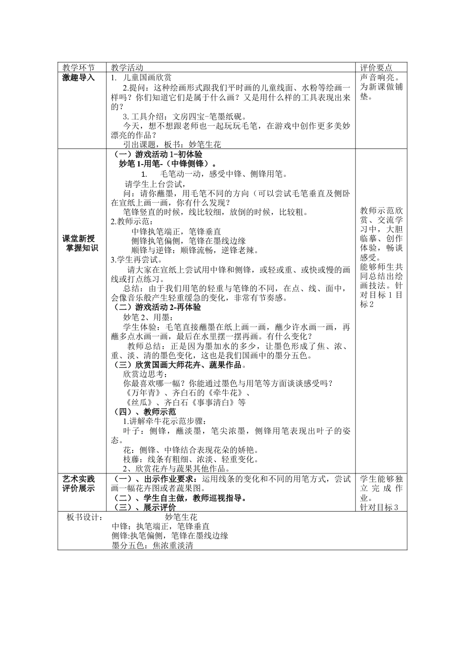 湘美版四年级美术下册-《妙笔生花》基于标准的教学设计.docx_第2页