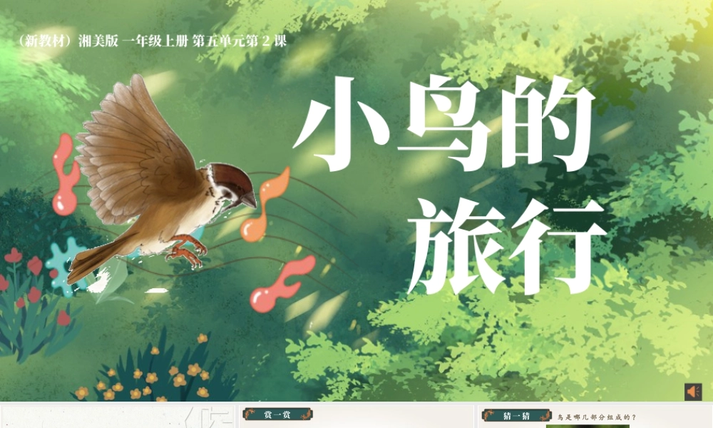 湘美版小学美术一年级上册-五2.小鸟的旅行.pptx