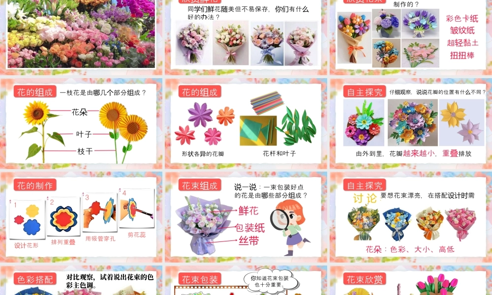 湘美版小学美术一年级下册-课时课件-送你一束花(1).pptx