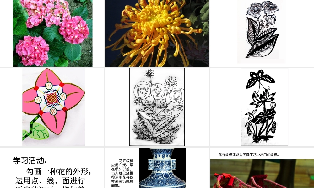 湘美版四年级美术上册-《花儿朵朵》精品课件.ppt