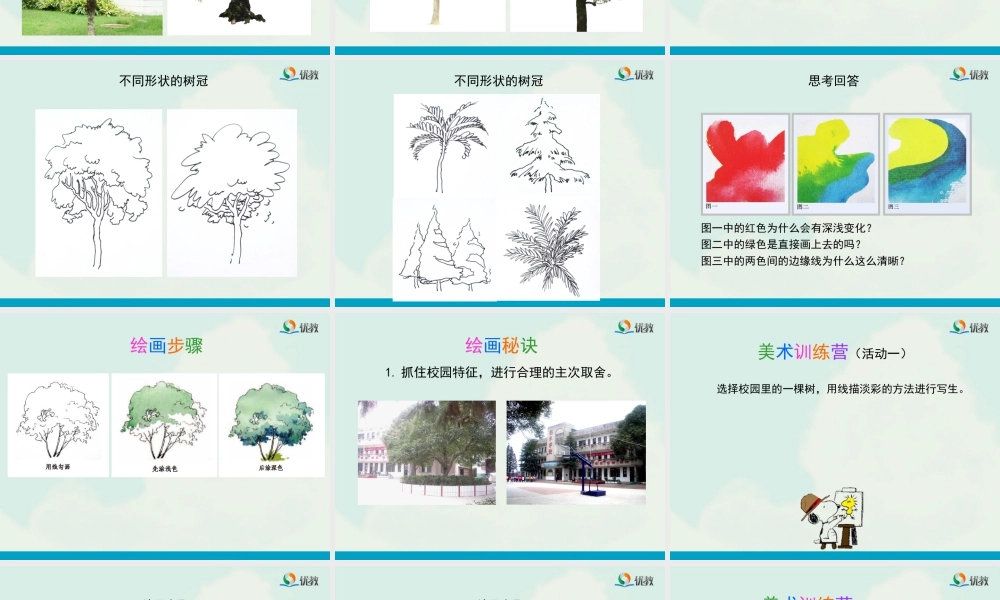 湘美版四年级美术下册-《我爱校园》优教课件.ppt