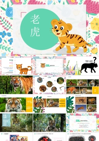 湘美版小学美术六年级下册-《花丛中的老虎》创意课件.pptx