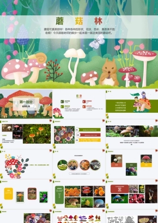 湘美版小学美术六年级下册-《蘑菇林》创意课件.pptx