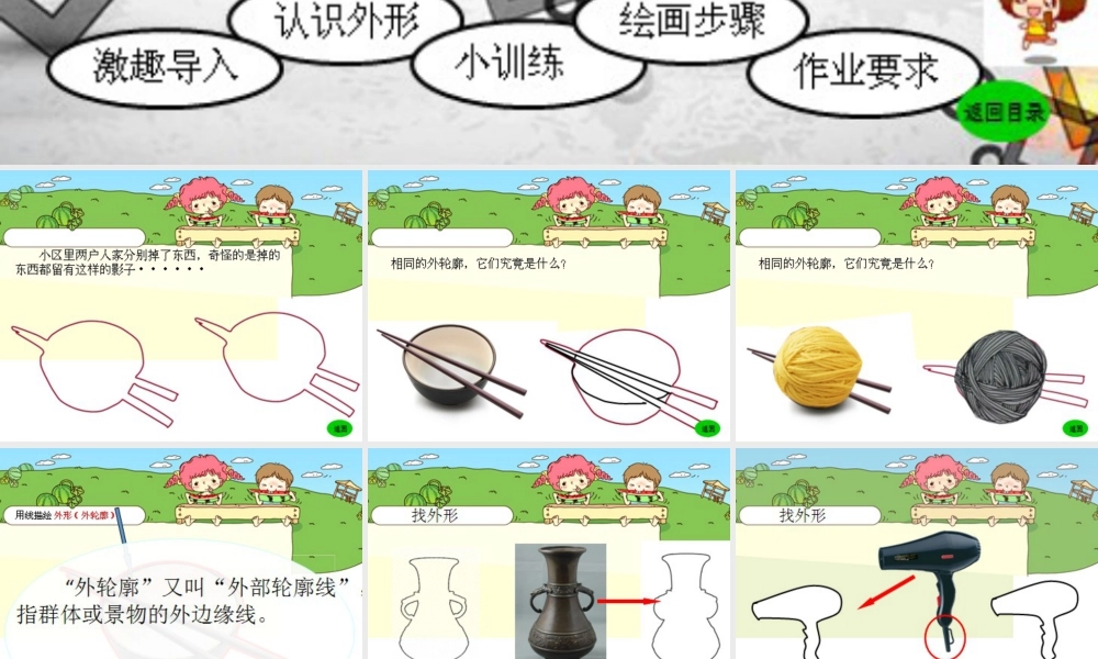 湘教小学美术三上《第8课线描外形》PPT课件.ppt