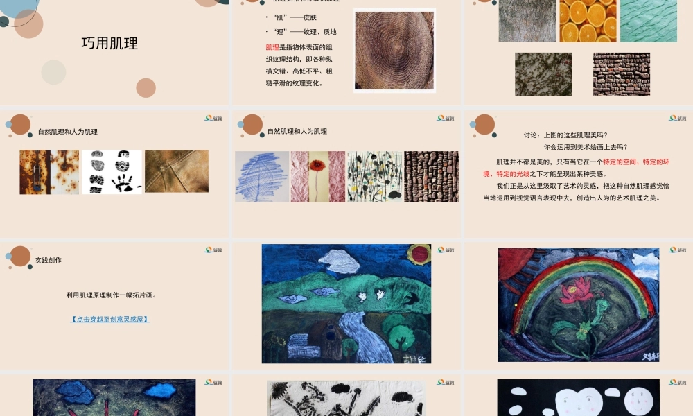 湘美版小学美术六年级下册-《巧用肌理》精品课件新.pptx