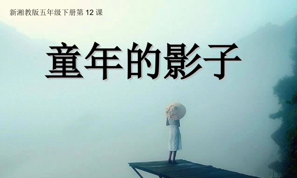 湘美版五年级美术下册-第12课 童年的影子 课件.ppt