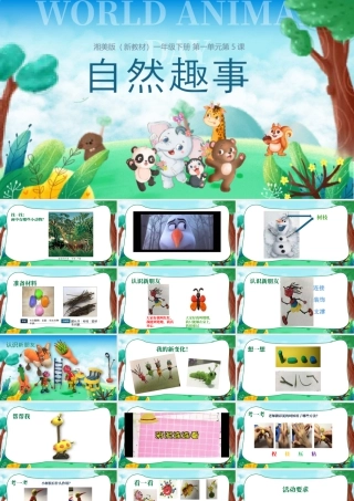 湘美版小学美术一年级下册-课时课件-一5.自然趣事.pptx