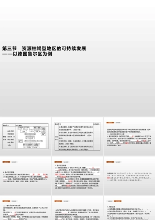 湘教版选择性必修二地理课件第二章　第三节　资源枯竭型地区的可持续发展——以德国鲁尔区为例.pptx