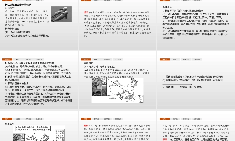 湘教版选择性必修二地理课件第三章　第三节　第2课时　长江流域的环境保护.pptx