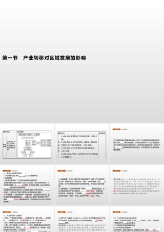 湘教版选择性必修二地理课件第三章　第一节　产业转移对区域发展的影响.pptx