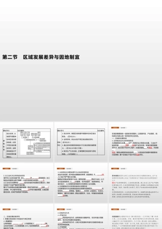 湘教版选择性必修二地理课件第一章　第二节　区域发展差异与因地制宜.pptx