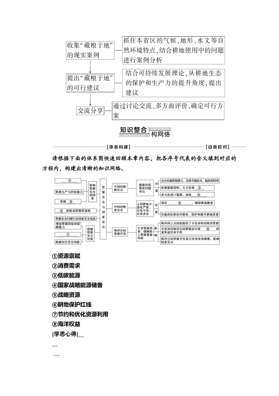 湘教版高中地理必修三 第2章  章末小结与测评.doc_第3页