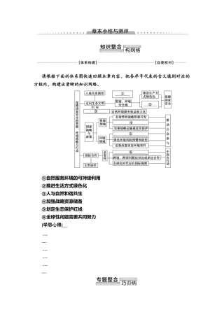 湘教版高中地理必修三 第4章  章末小结与测评.doc