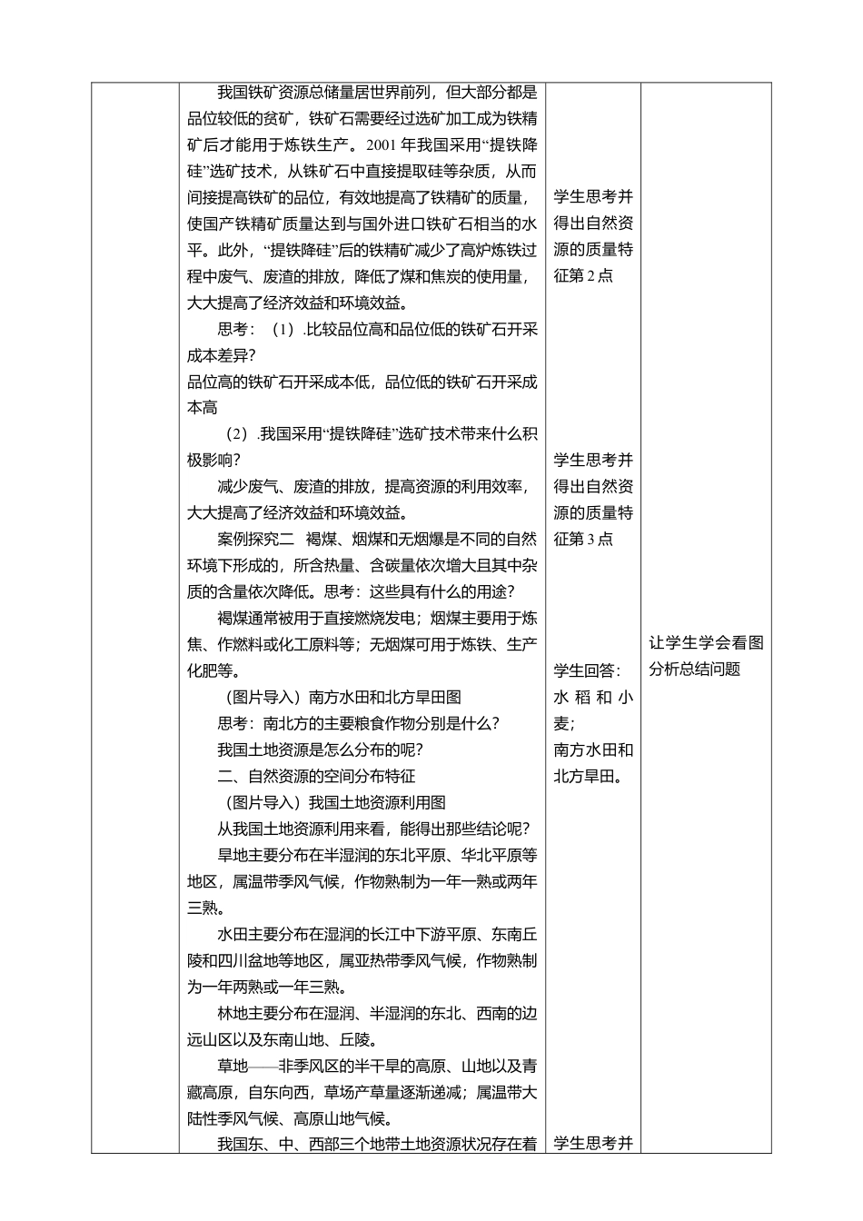 湘教版高中地理必修三-1.2自然资源及其利用 第2课时 教学设计.doc_第2页