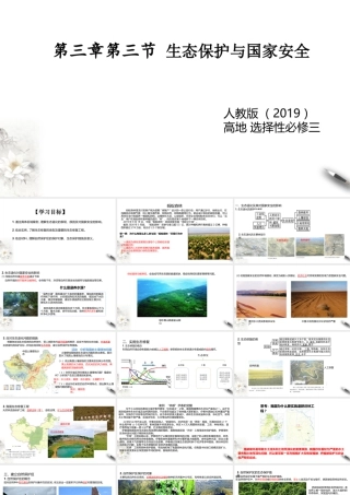 湘教版高中地理必修三课件-3.3生态保护与国家安全 课件.pptx