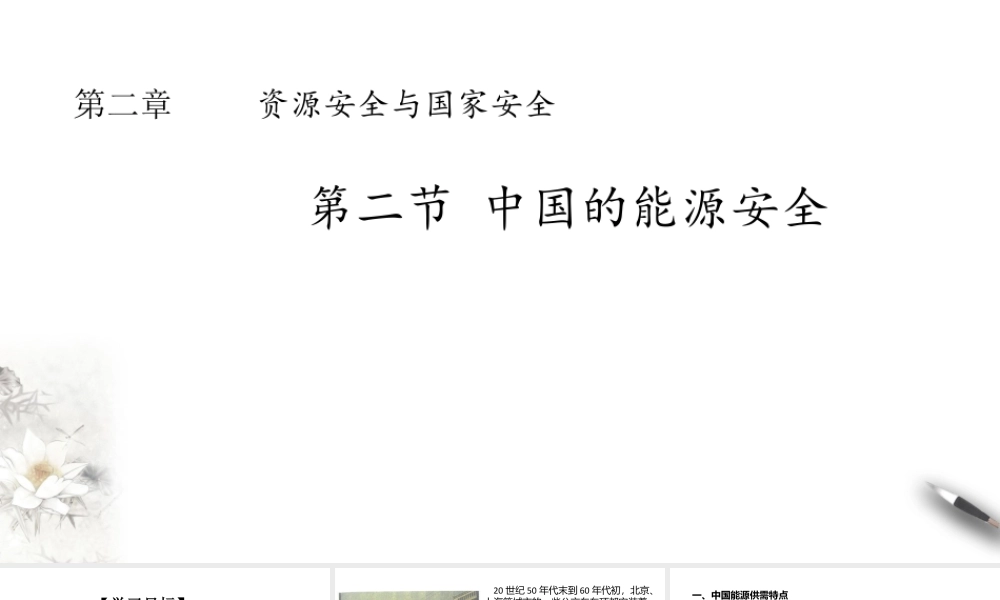 湘教版高中地理必修三课件-2.2中国的能源安全 课件.pptx