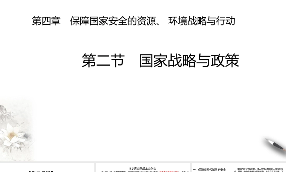 湘教版高中地理必修三课件-4.2 国家战略与政策 课件.pptx