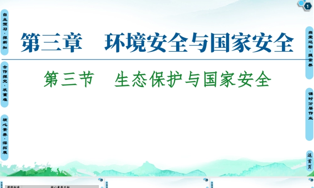 湘教版高中地理必修三课件- 第3章  第3节　生态保护与国家安全.ppt