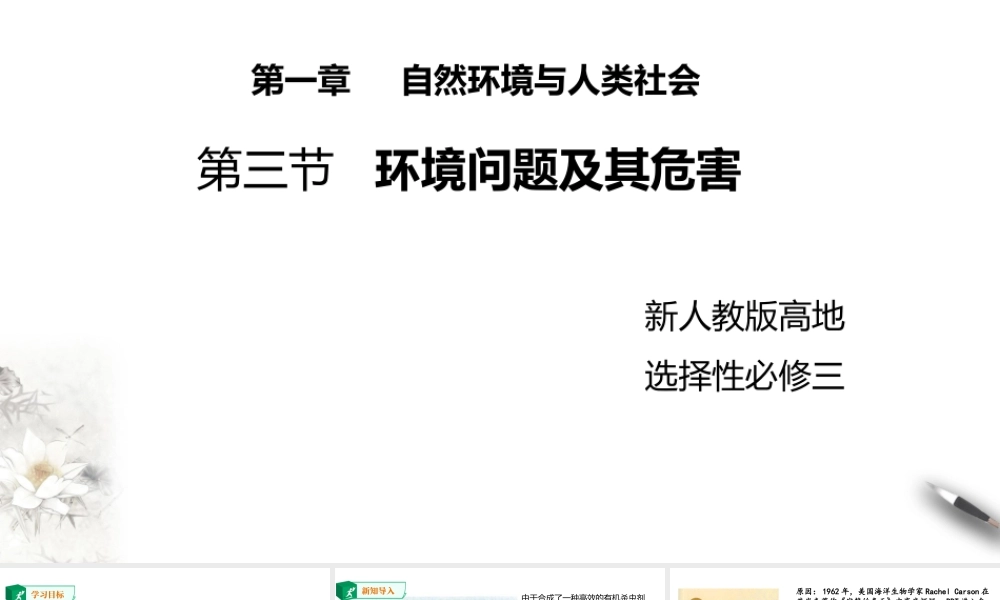 湘教版高中地理必修三课件-1.3环境问题及其危害  课件.pptx