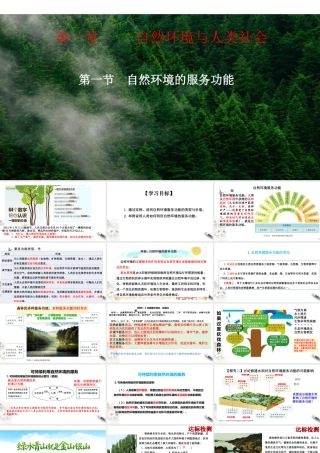 湘教版高中地理必修三课件-选择性必修三1.1自然环境的服务功能 课件.ppt