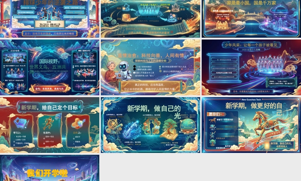 【通用】2026春季开学第一课：马年奔腾，策马扬鞭，新学期，做自己的光.pptx