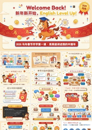 【英语】2026春季开学第一课：用英语讲述我的中国年.pptx