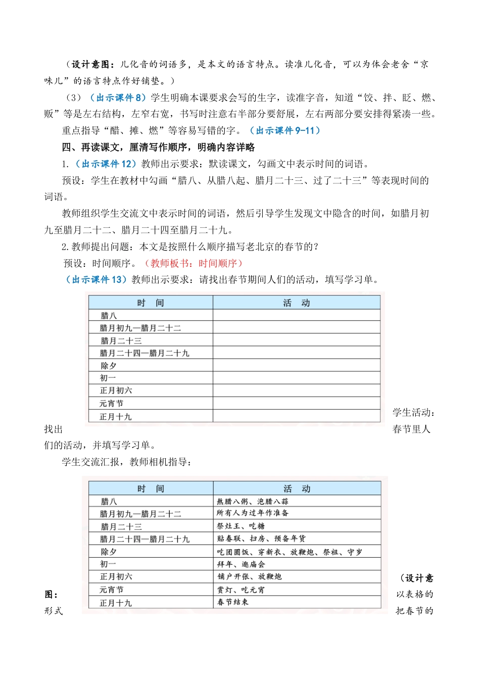 小学语文六年级下册1 北京的春节 优质教案（2026春）.docx_第3页