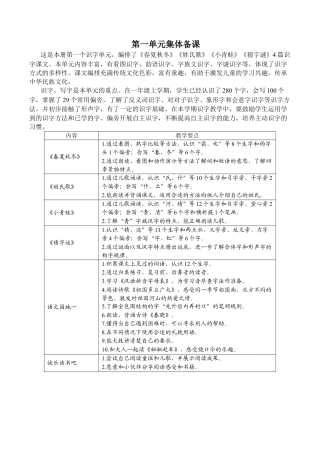 小学语文一年级下册1 春夏秋冬（2026春）.docx