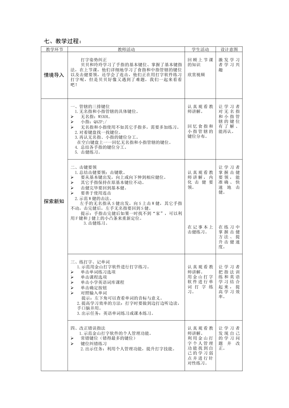 粤教版小学三年级信息技术（下）第4课  无名指 小指也争强-【资料】《无名指、小指也争强》教学设计.docx_第2页