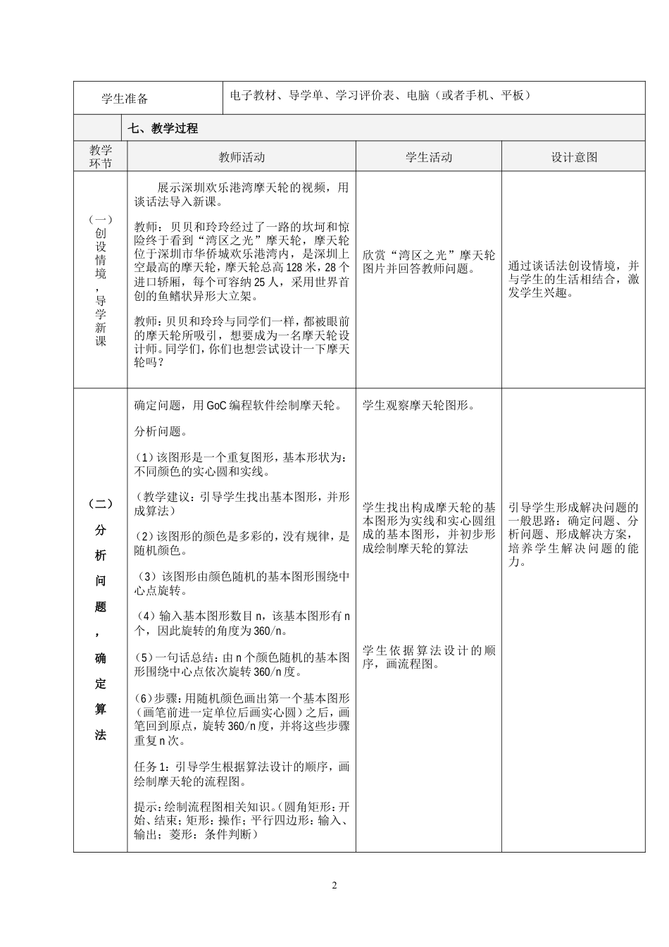 粤教版小学信息技术课时教案_第9课 《综合活动：奇幻游乐世界》-05-第9课《综合活动：奇幻游乐世界》-教学设计.doc_第2页