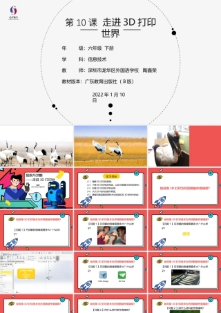 粤教版小学信息技术-第10课 走进3D打印世界-03-第10课《走进3D打印世界》-教学课件.pptx