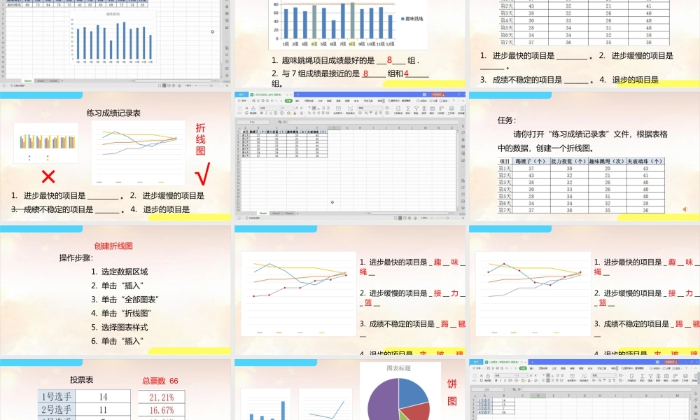 粤教版小学信息技术-第二单元 信息技术王国的小管家运动小健将——图表的制作-课件.pptx