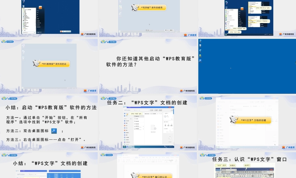 粤教版小学信息技术-第一单元第1课 我是小编辑——认识WPS文字-课件.pptx