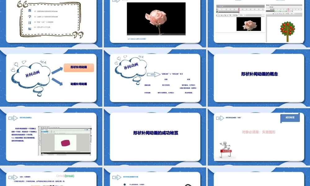 粤教版小学信息技术-神奇的变化——制作形状补间动画-课件.ppt