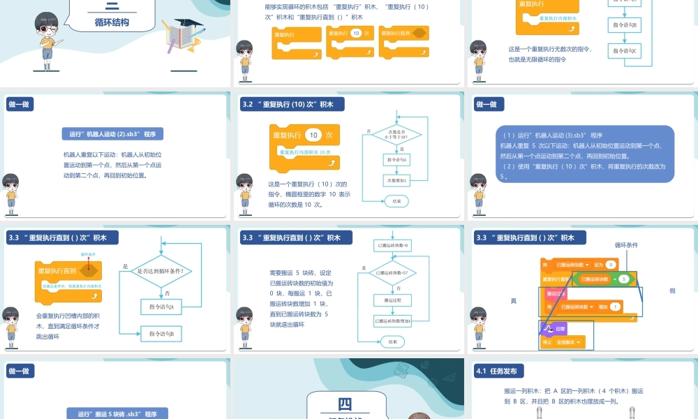 粤教版小学信息技术-顺序结构和循环结构-课件.ppt