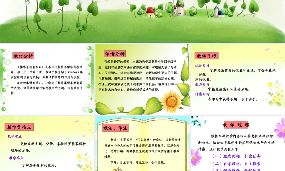 泰山版小学信息技术课件-《操作系统新相识》说课课件.ppt