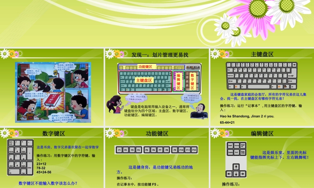 泰山版小学信息技术课件-《走进键盘大家庭》教学课件.ppt