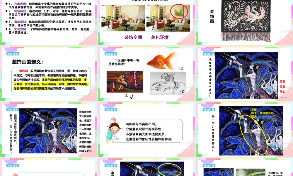 人美版美术六年级下册课件-【新课标】第4课  装饰画课件.pptx