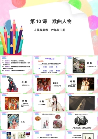 人美版美术六年级下册课件-【新课标】第10课  戏曲人物 课件.pptx
