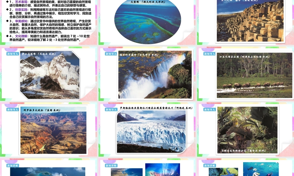 人美版美术六年级下册课件-【新课标】第2课  探访自然的遗产 课件.pptx