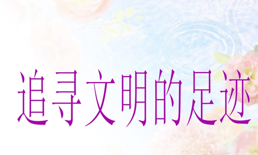 人美版美术六年级下册课件-《追寻文明的足迹》课件.ppt