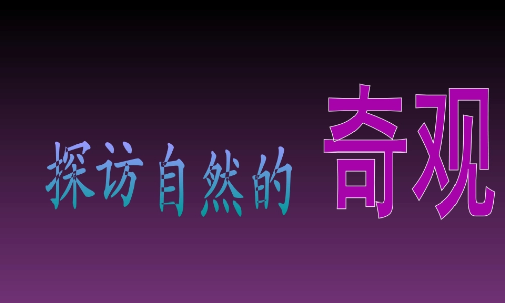 人美版美术六年级下册课件-《探访自然的奇观》课件.ppt