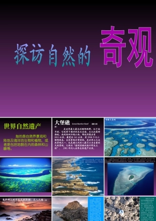 人美版美术六年级下册课件-《探访自然的奇观》课件.ppt