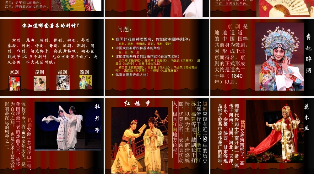 人美版美术六年级下册课件-戏曲小知识.ppt
